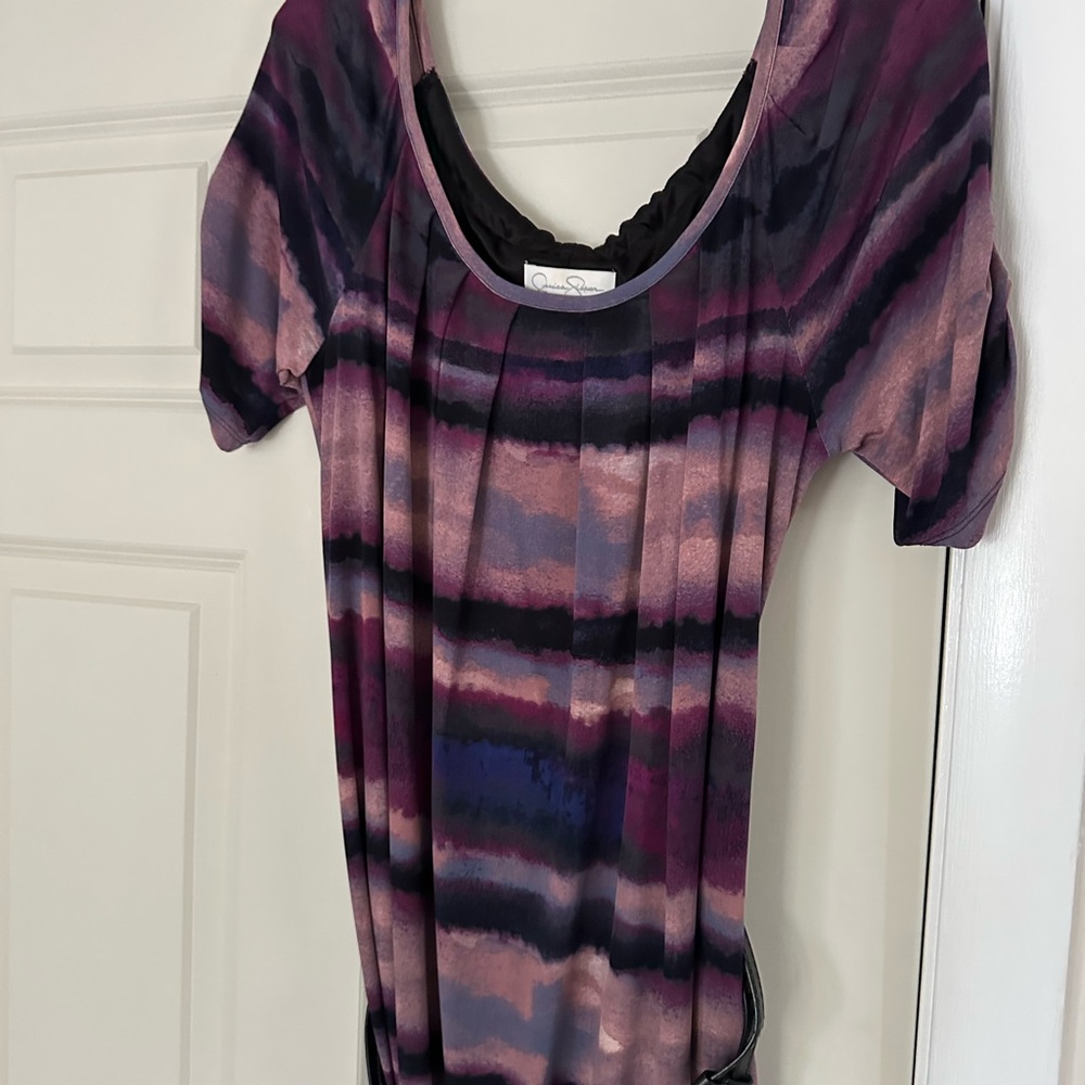 Jessica Simpson Purple and Pink Striped Blouse